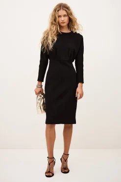 Ba&Sh BRYT robe midi élégante NOIR Hot