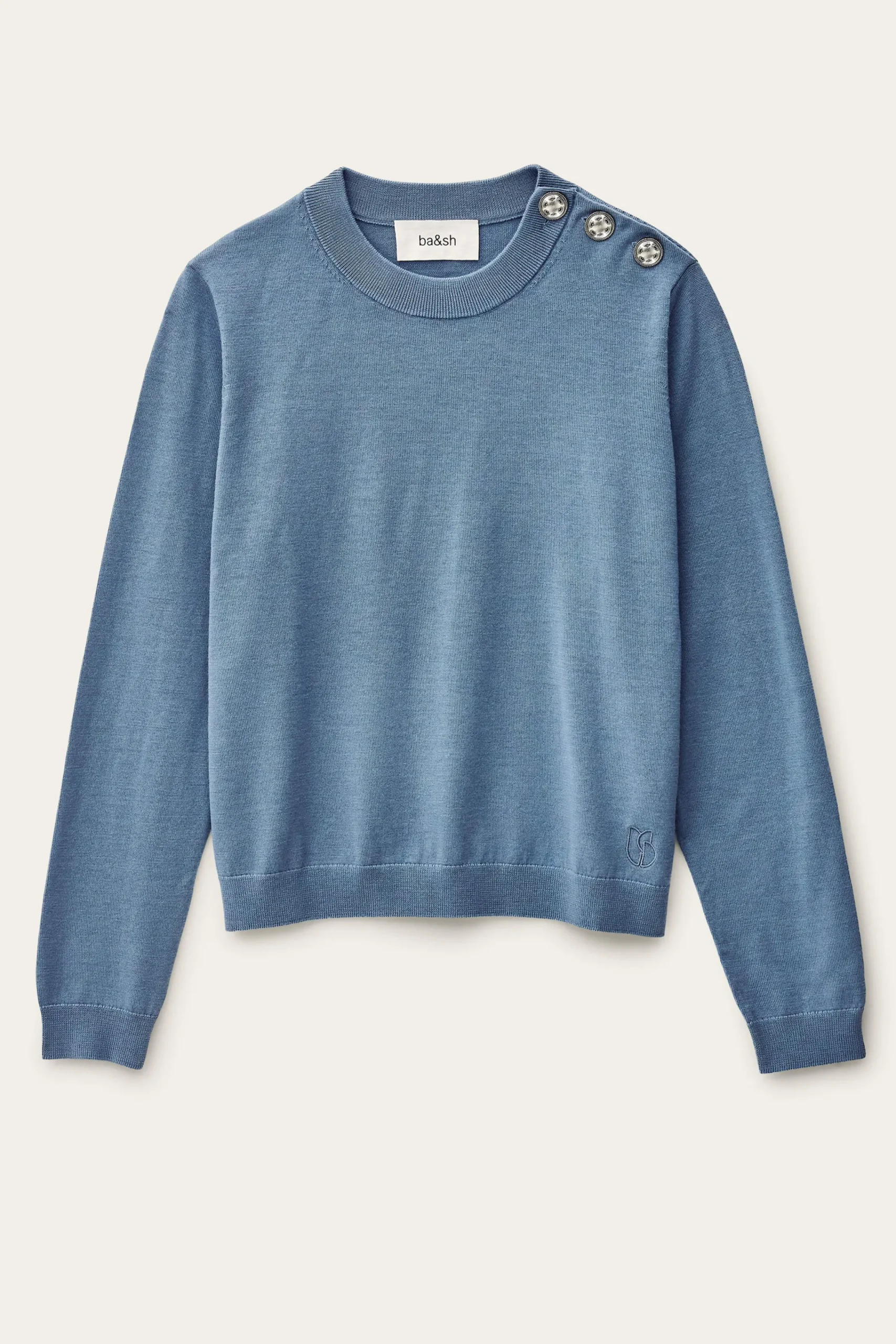 Ba&Sh BYLEIL pull boutons dorés NOIR Hot