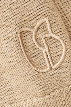 Ba&Sh BYLEIL pull boutons dorés BEIGE New
