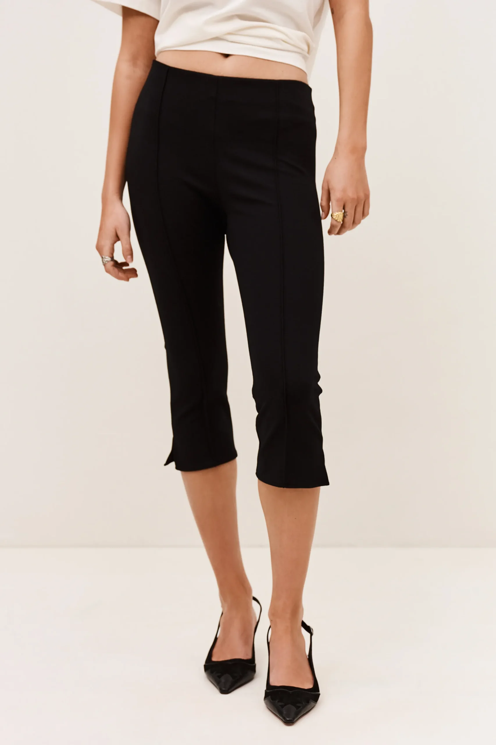 Ba&Sh CAPRIA pantalon taille haute NOIR Clearance