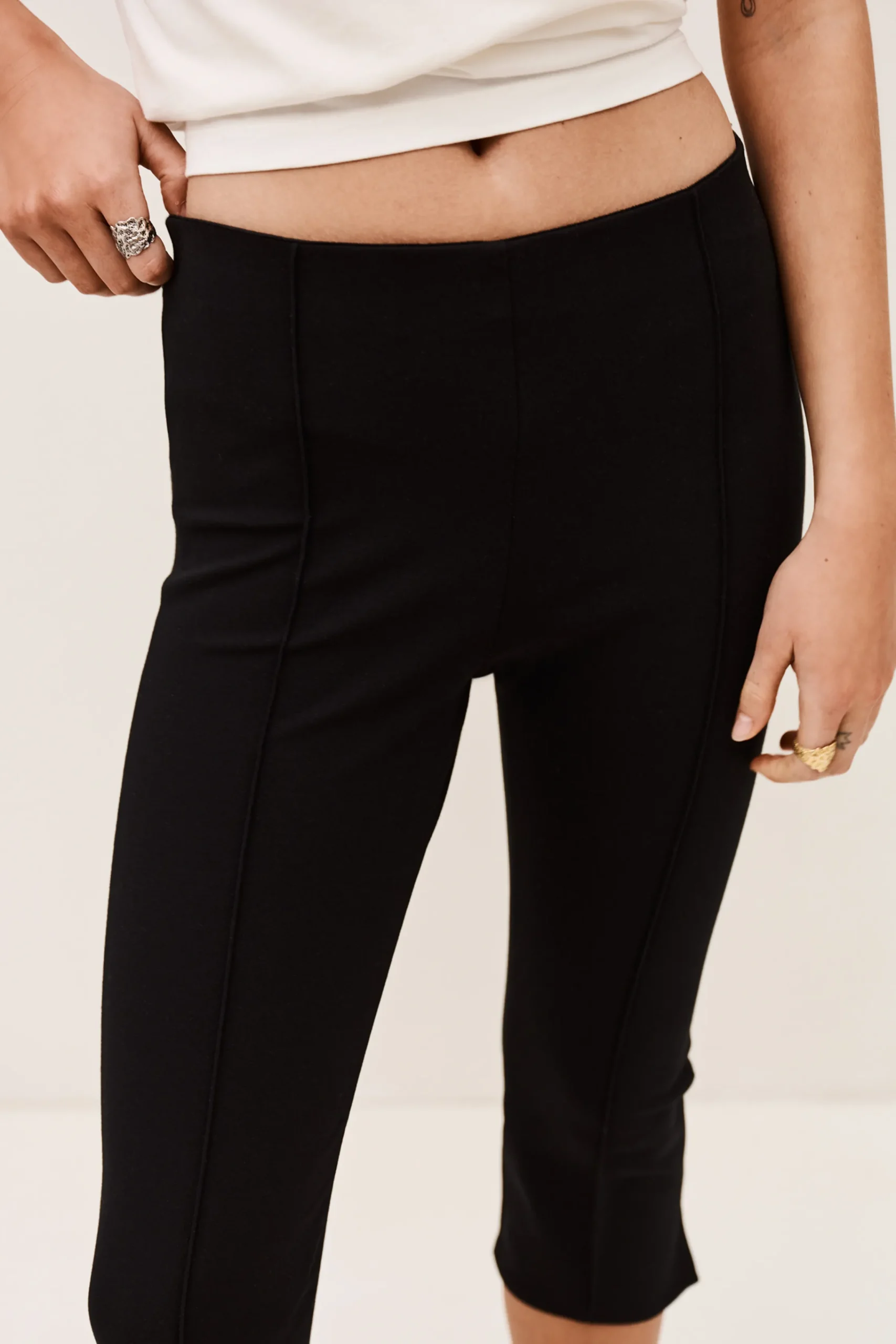 Ba&Sh CAPRIA pantalon taille haute NOIR Clearance