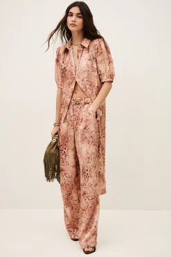Ba&Sh CARRINA pantalon loose imprimé ROSE Outlet