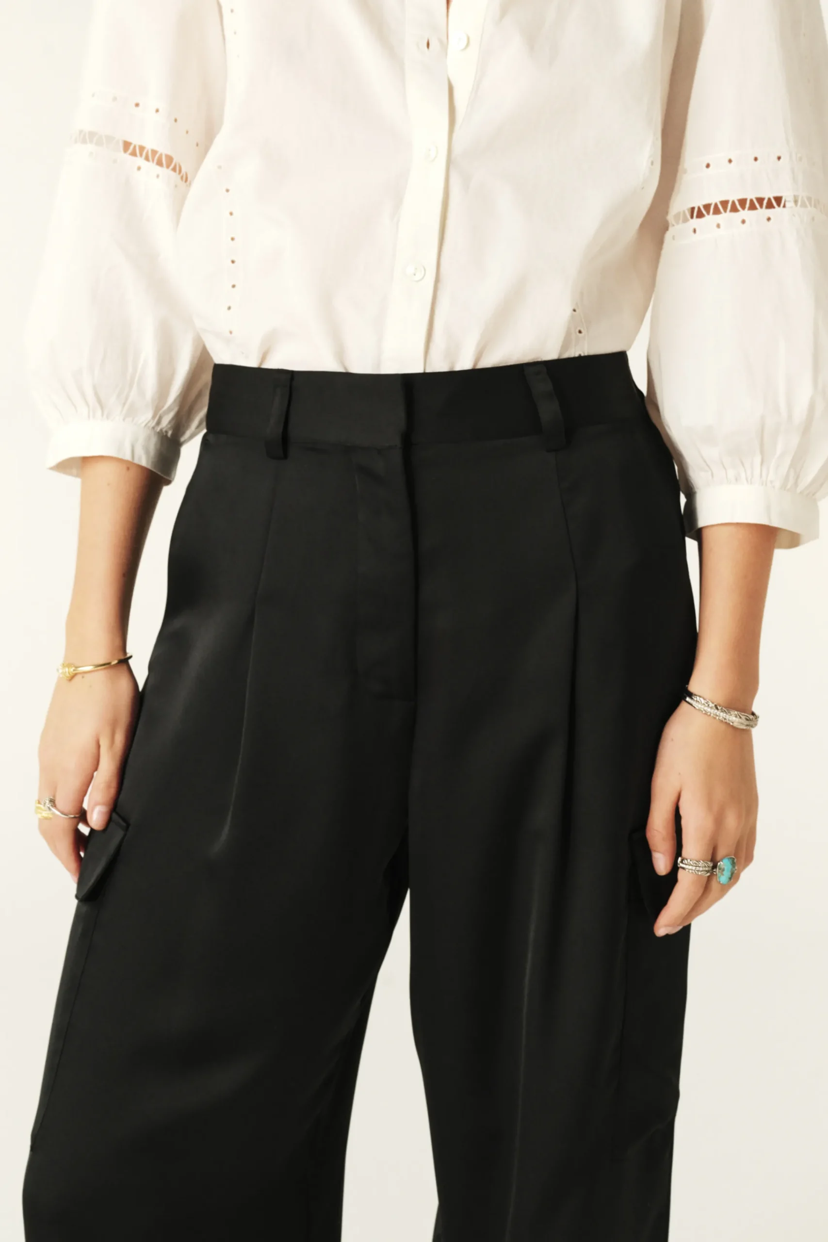 Ba&Sh CARY pantalon de costume NOIR