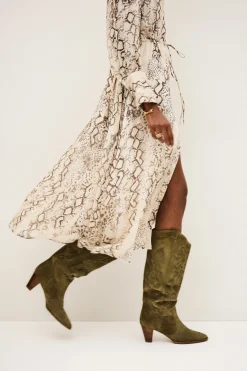 Ba&Sh CASEY bottes style western VERT Online