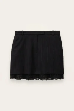 Ba&Sh CASSIE mini-jupe tailleur dentelle BLEU Best