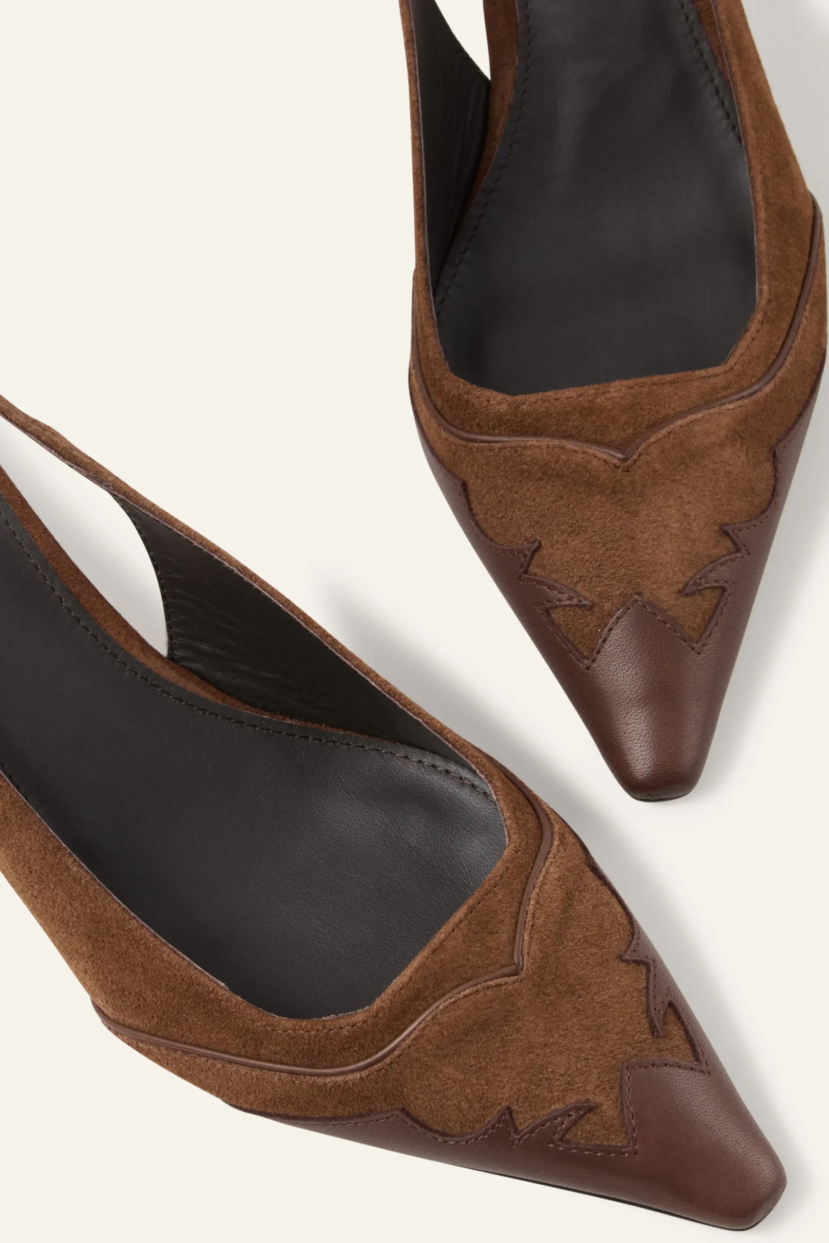 Ba&Sh CASTA escarpins slingback MARRON Clearance