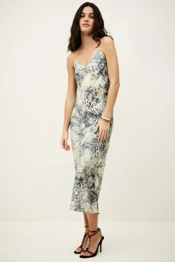 Ba&Sh CATELINA robe midi bretelles BLEU Hot
