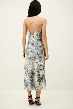 Ba&Sh CATELINA robe midi bretelles BLEU Hot
