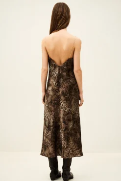 Ba&Sh CATELINA robe midi bretelles VERT Sale