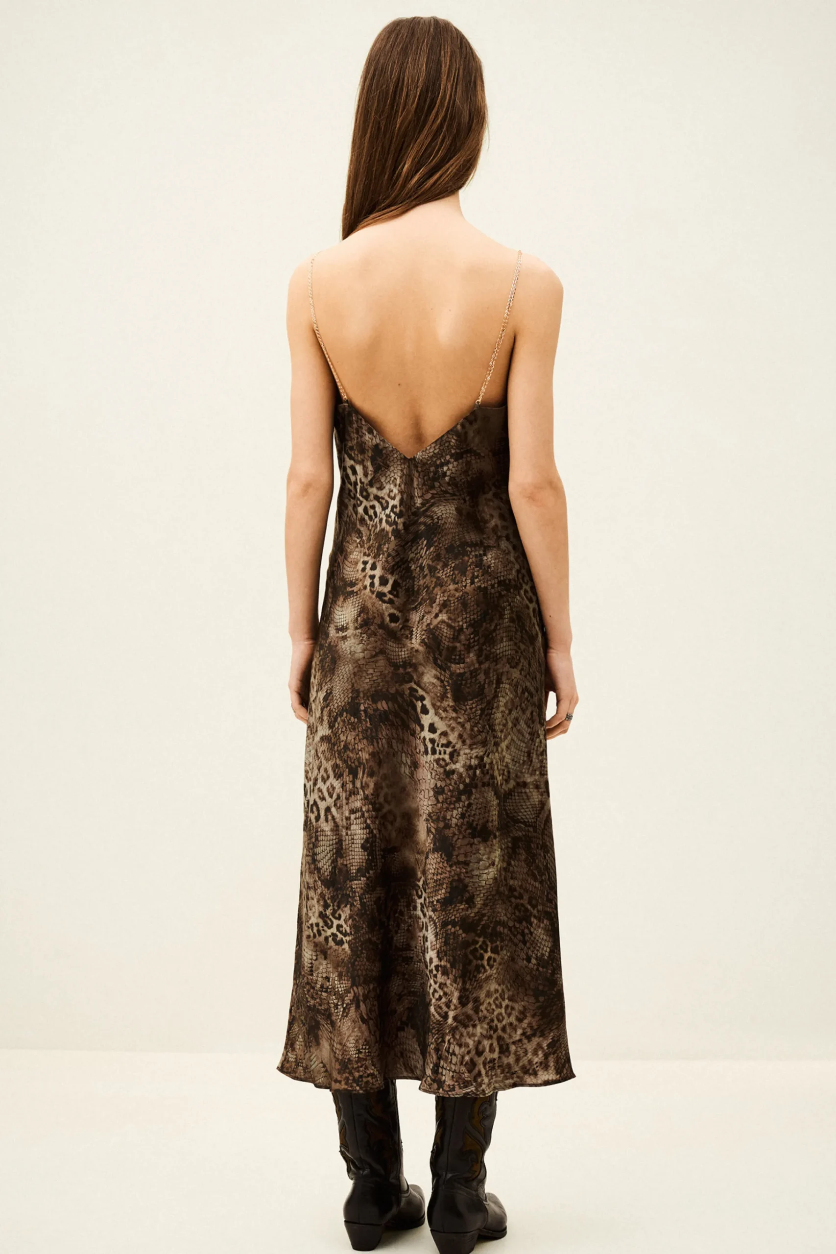 Ba&Sh CATELINA robe midi bretelles VERT Sale