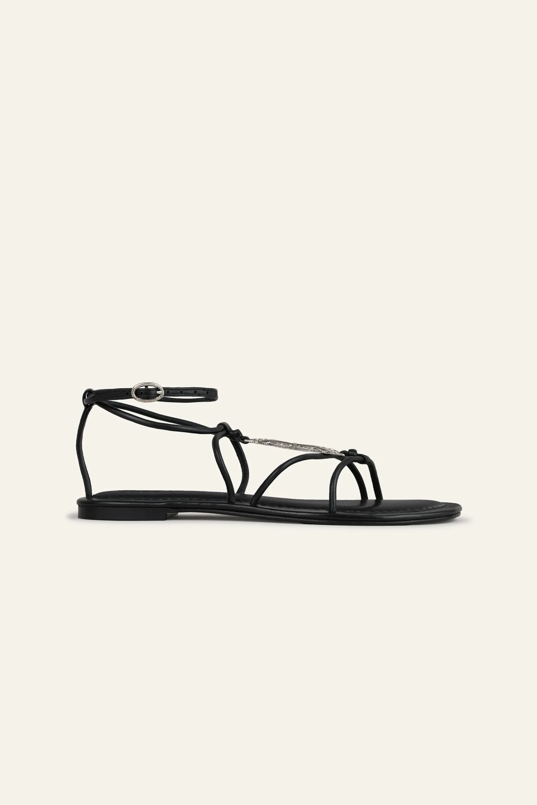 Ba&Sh CAYA sandales plates en cuir NOIR Clearance