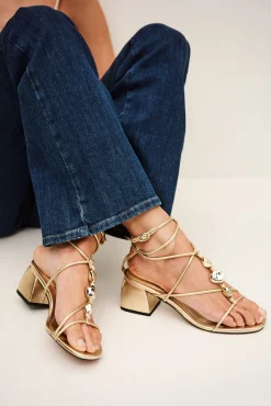 Ba&Sh CAYA sandales talons cuir DORE New
