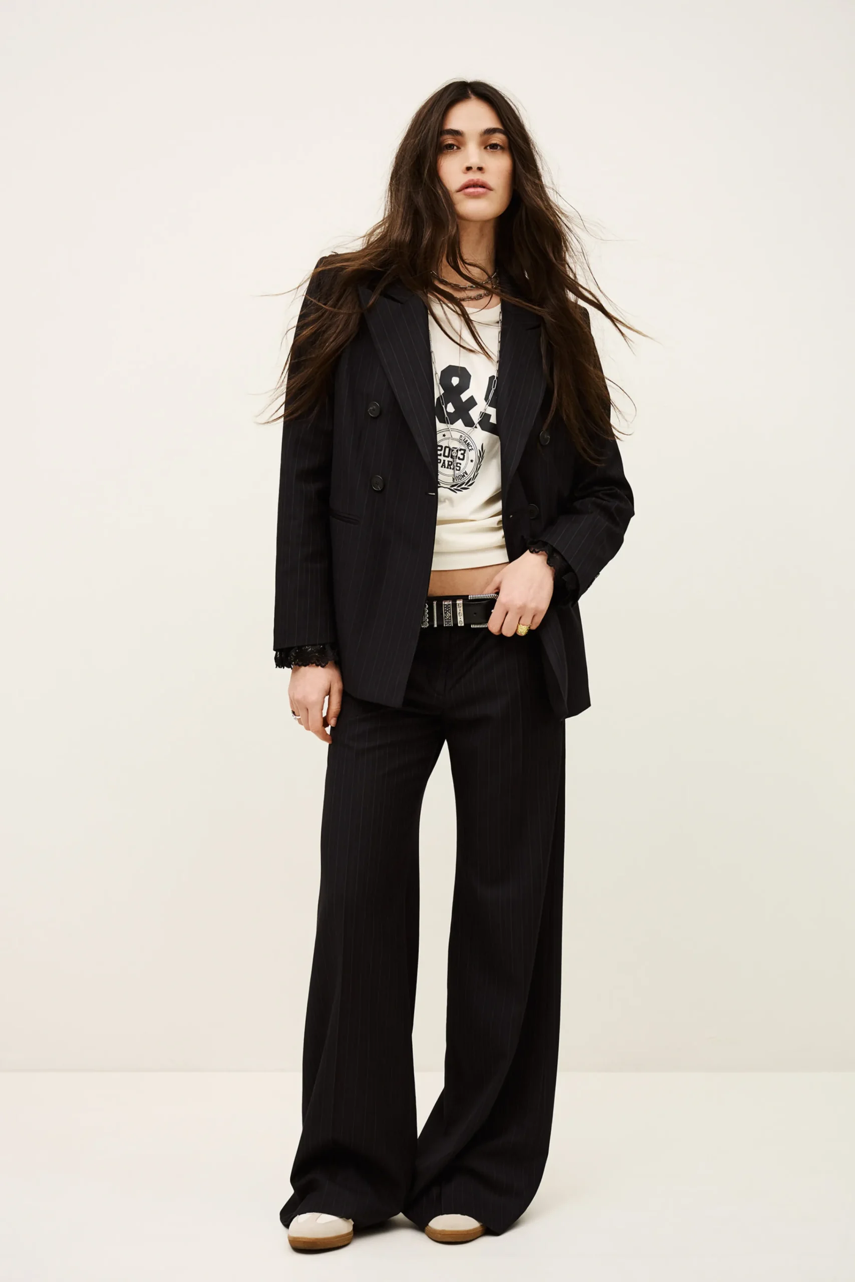 Ba&Sh CELY pantalon tailleur large BLEU Sale