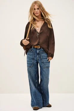 Ba&Sh CESSIA chemise manches longues MARRON Online