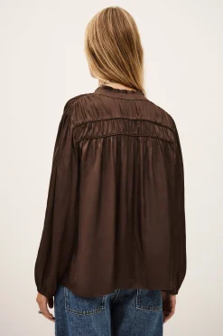 Ba&Sh CESSIA chemise manches longues MARRON Online