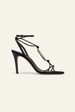 Ba&Sh CHAYA sandales plates cuir NOIR