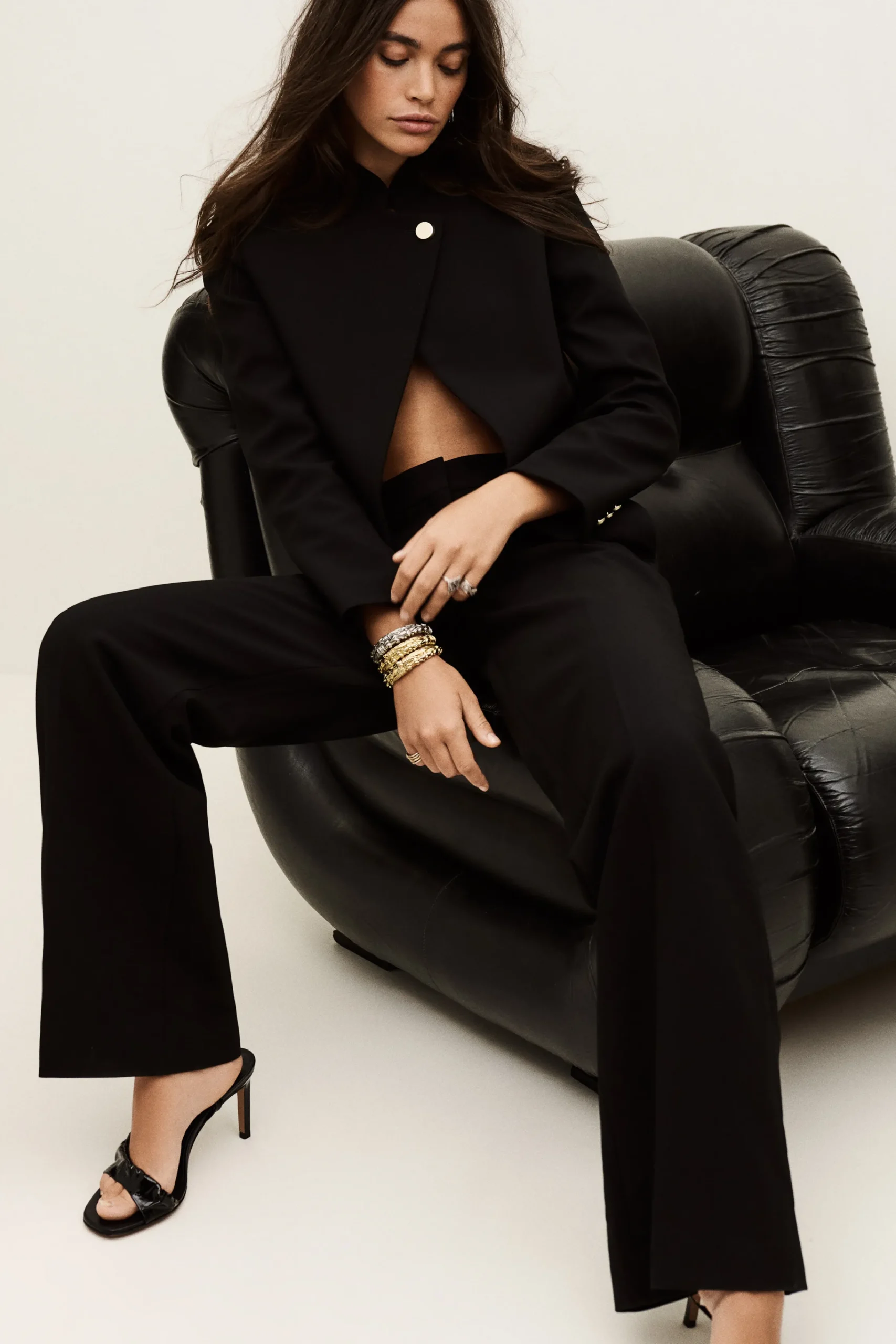Ba&Sh CHAZA pantalon droit NOIR