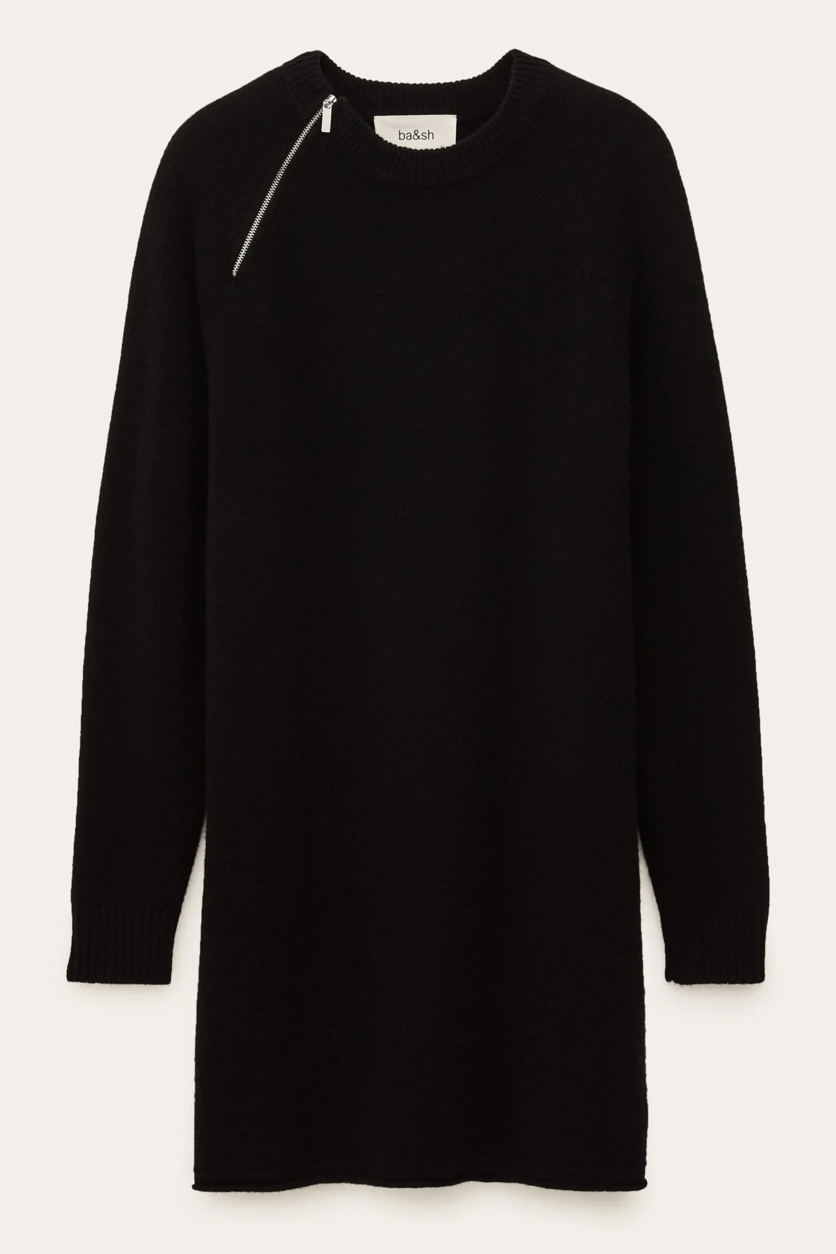 Ba&Sh CHEIMA robe laine courte NOIR Discount
