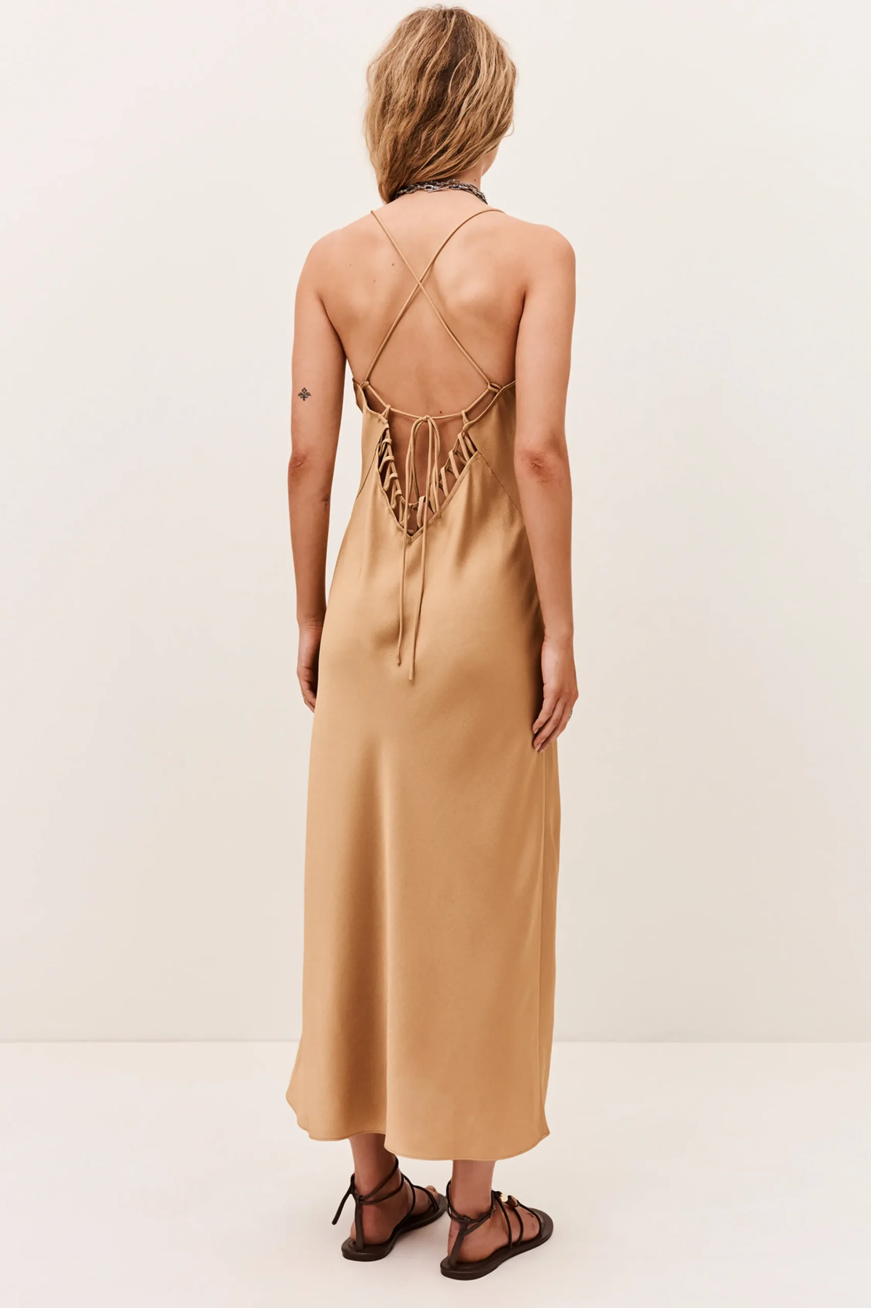 Ba&Sh CIANA robe midi MARRON Clearance