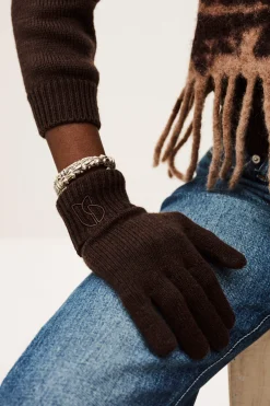 Ba&Sh CIMON gants cachemire MARRON Sale