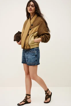Ba&Sh CISCA veste poches asymétrique MARRON Clearance