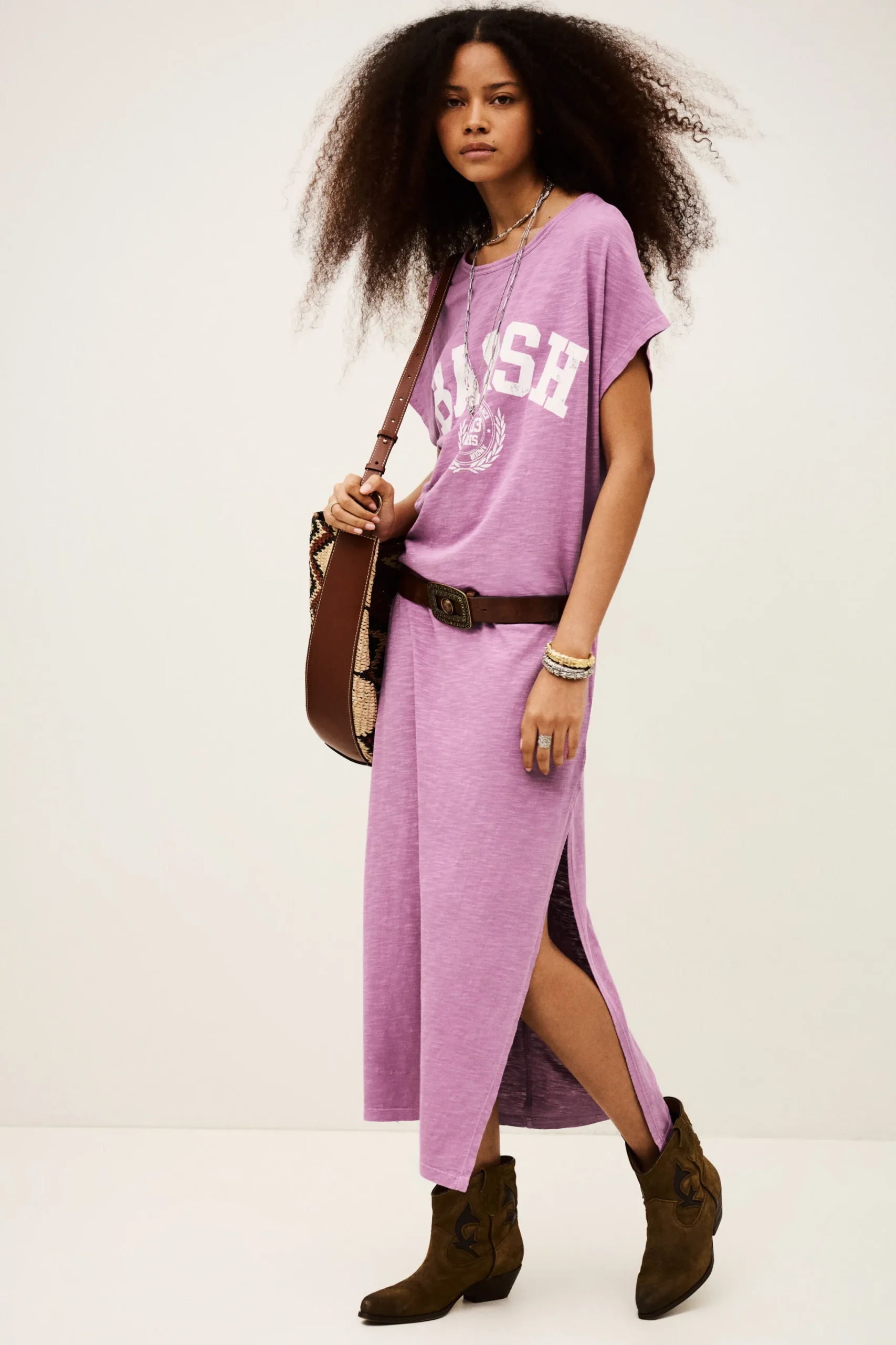 Ba&Sh CIVIA robe t-shirt ROSE Sale
