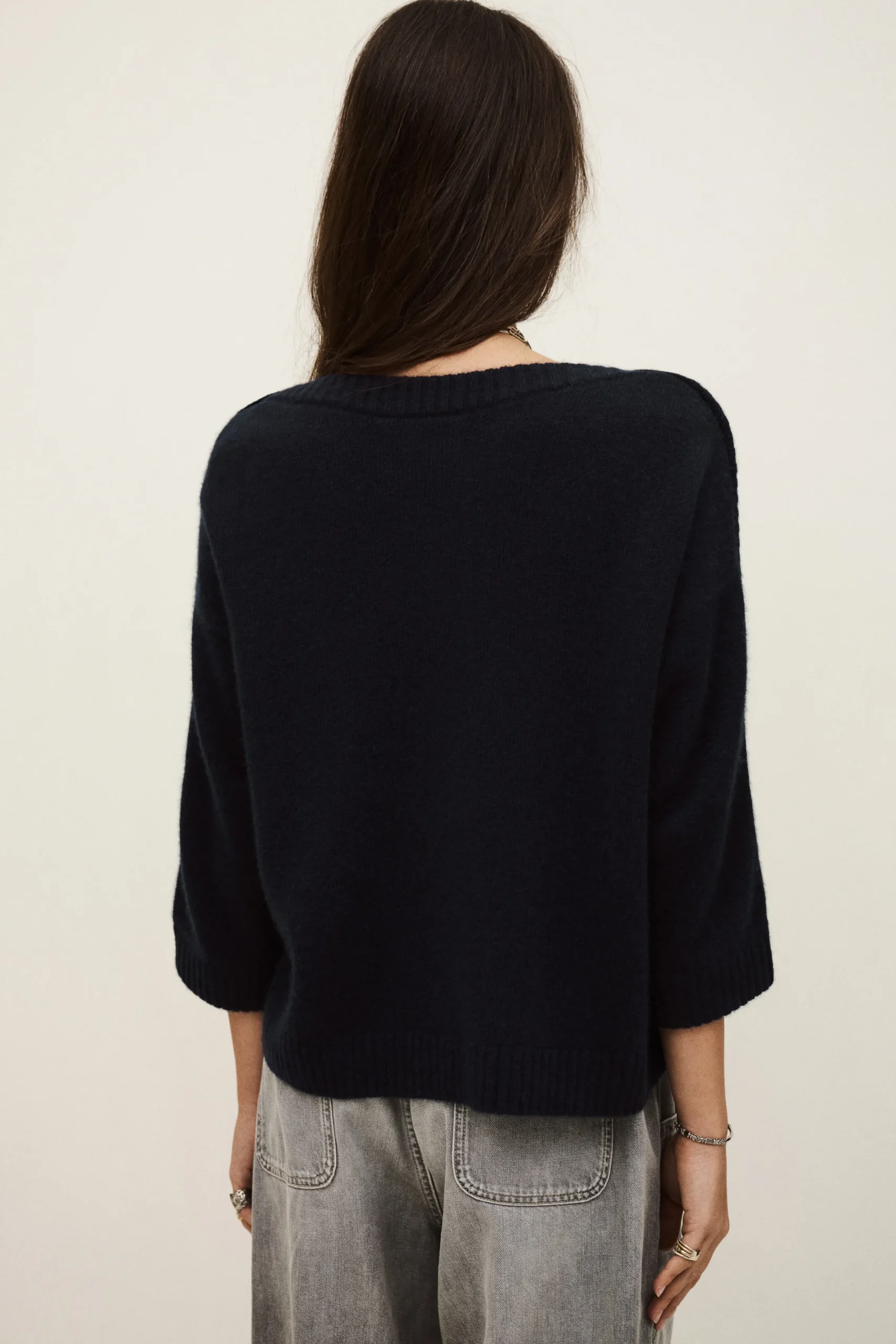 Ba&Sh CLASSY pull cachemire bateau BLEU Clearance