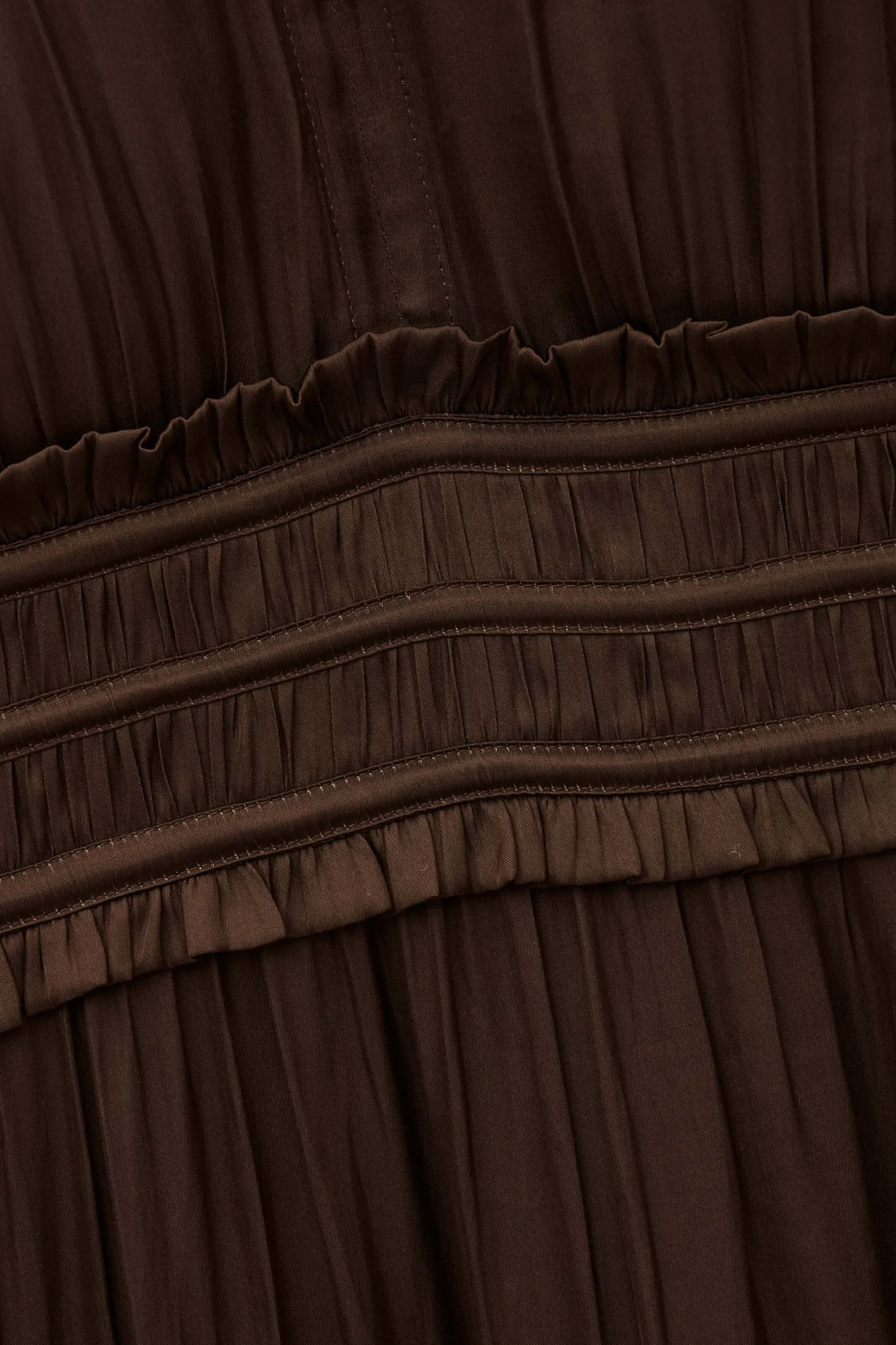 Ba&Sh CLELI robe courte froncée MARRON Outlet