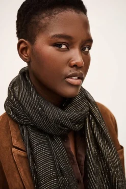 Ba&Sh CLOE foulard métallisé 115 € NOIR Online