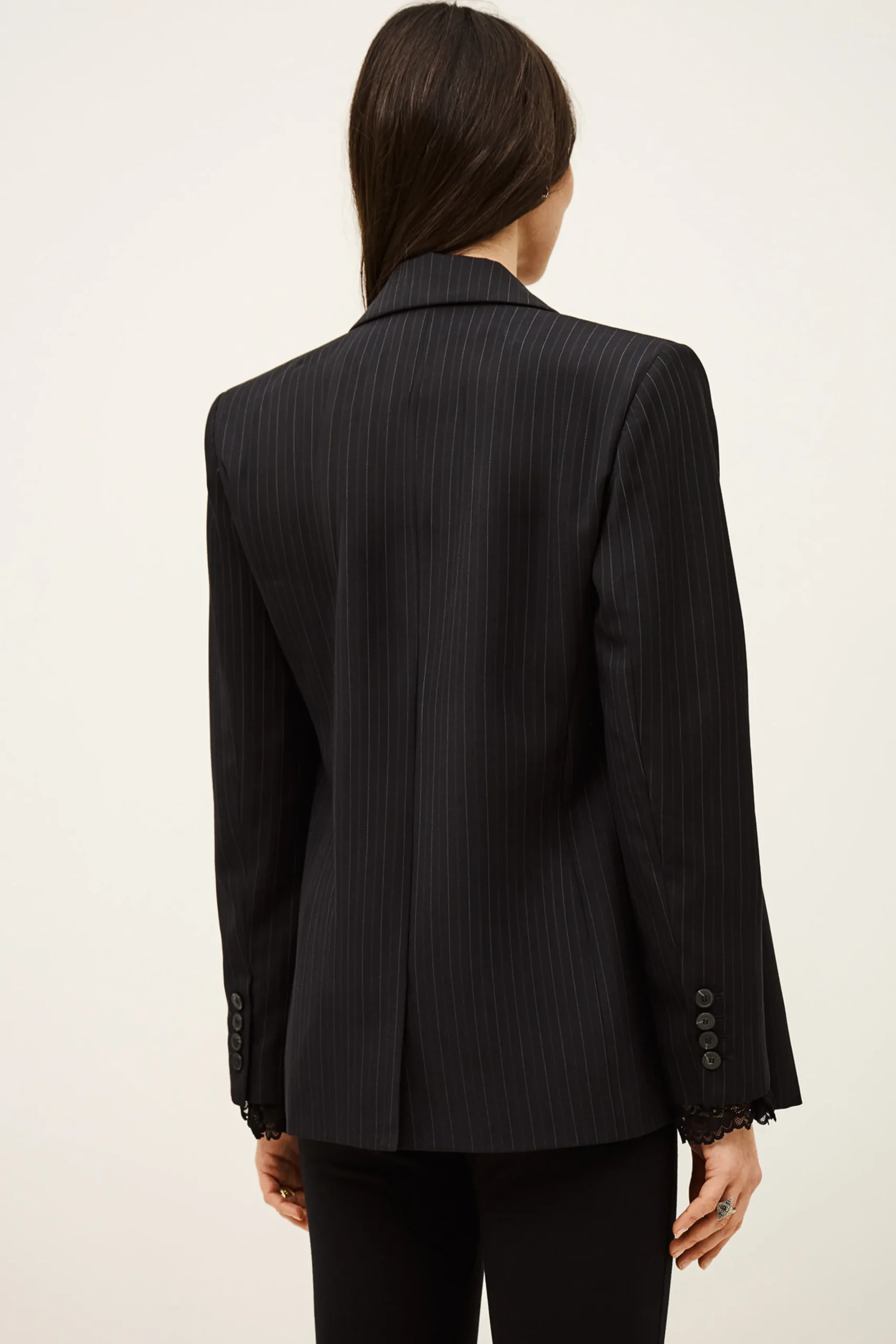 Ba&Sh COLINE veste tailleur rayures BLEU