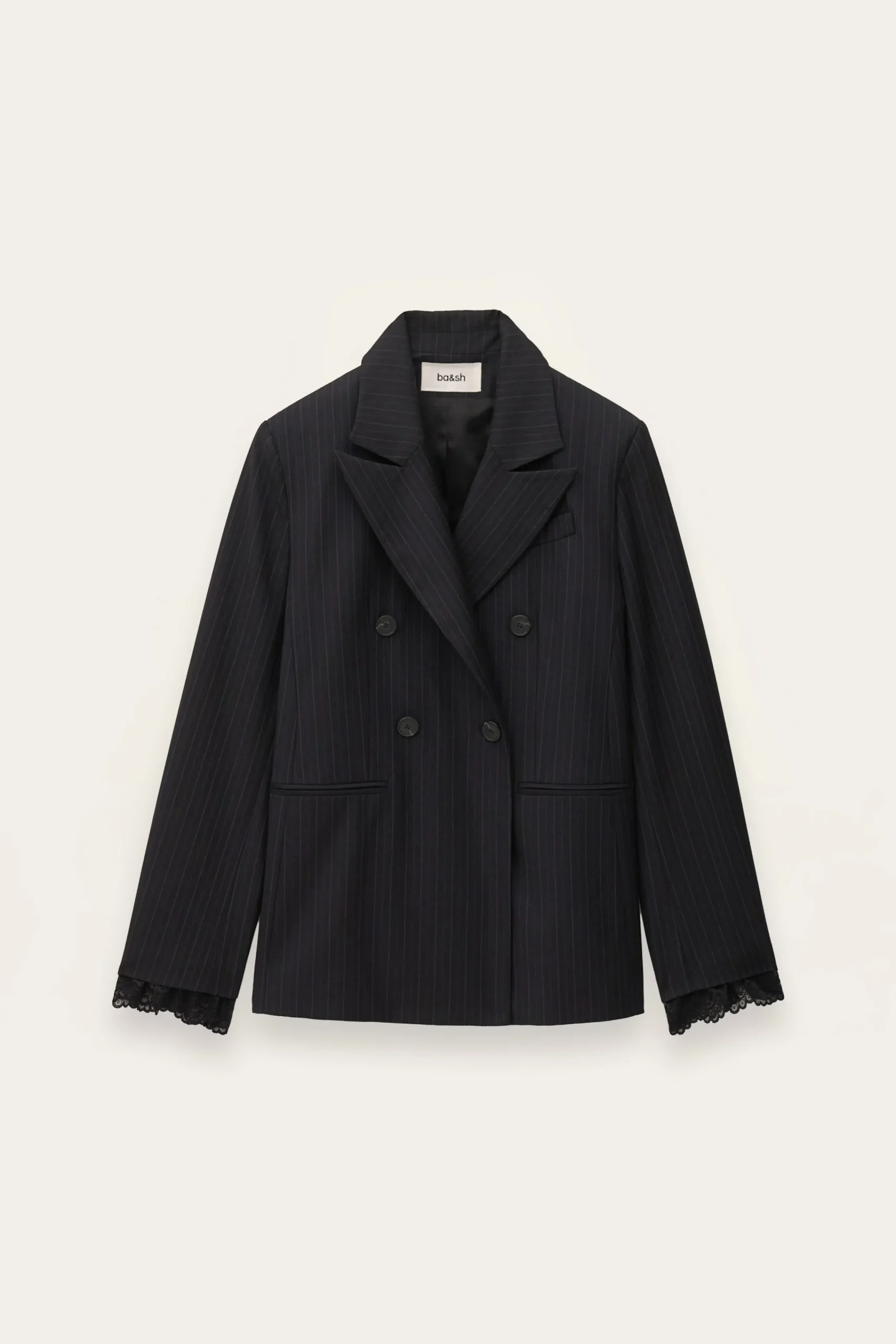 Ba&Sh COLINE veste tailleur rayures BLEU