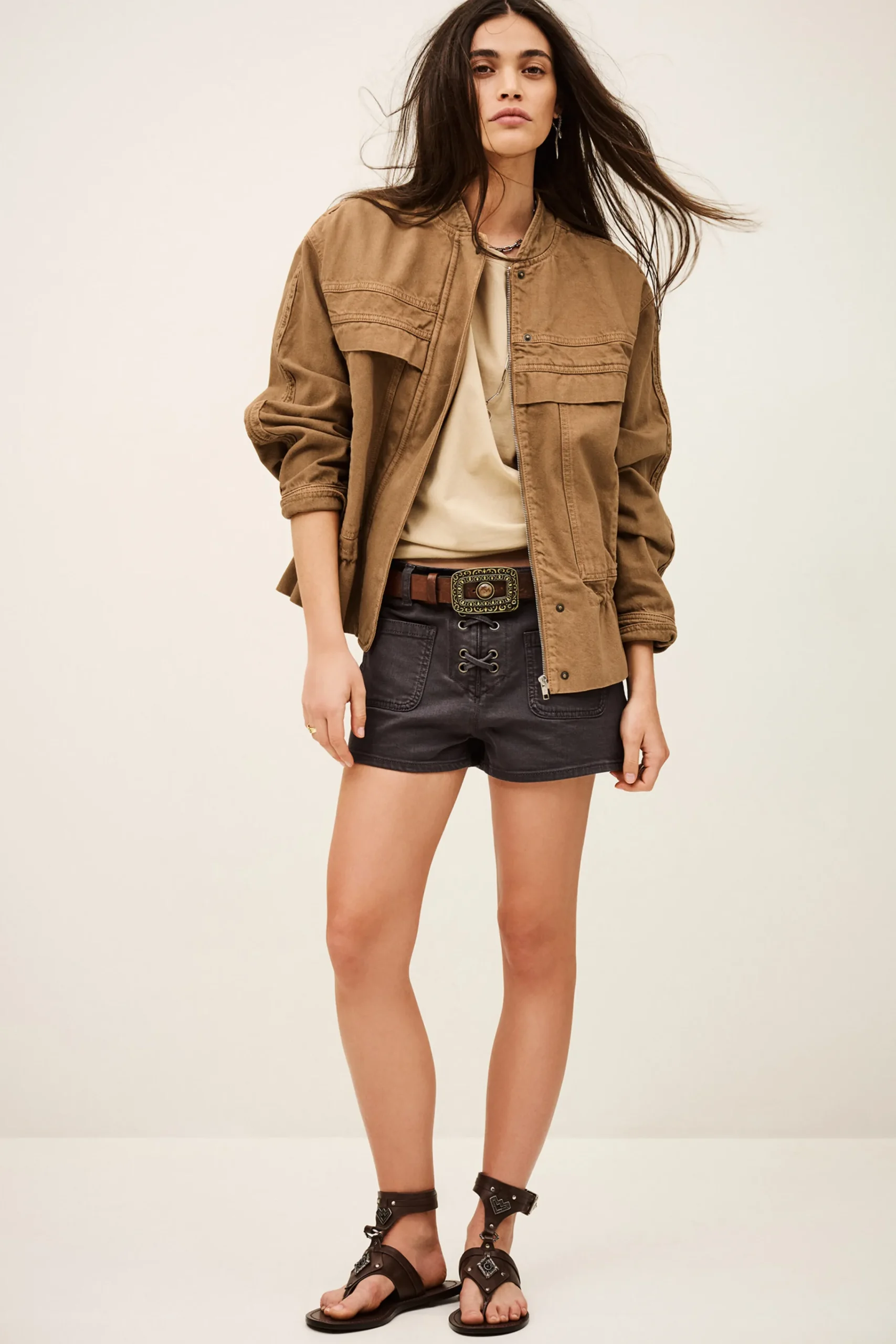 Ba&Sh COLY veste saharienne MARRON Hot