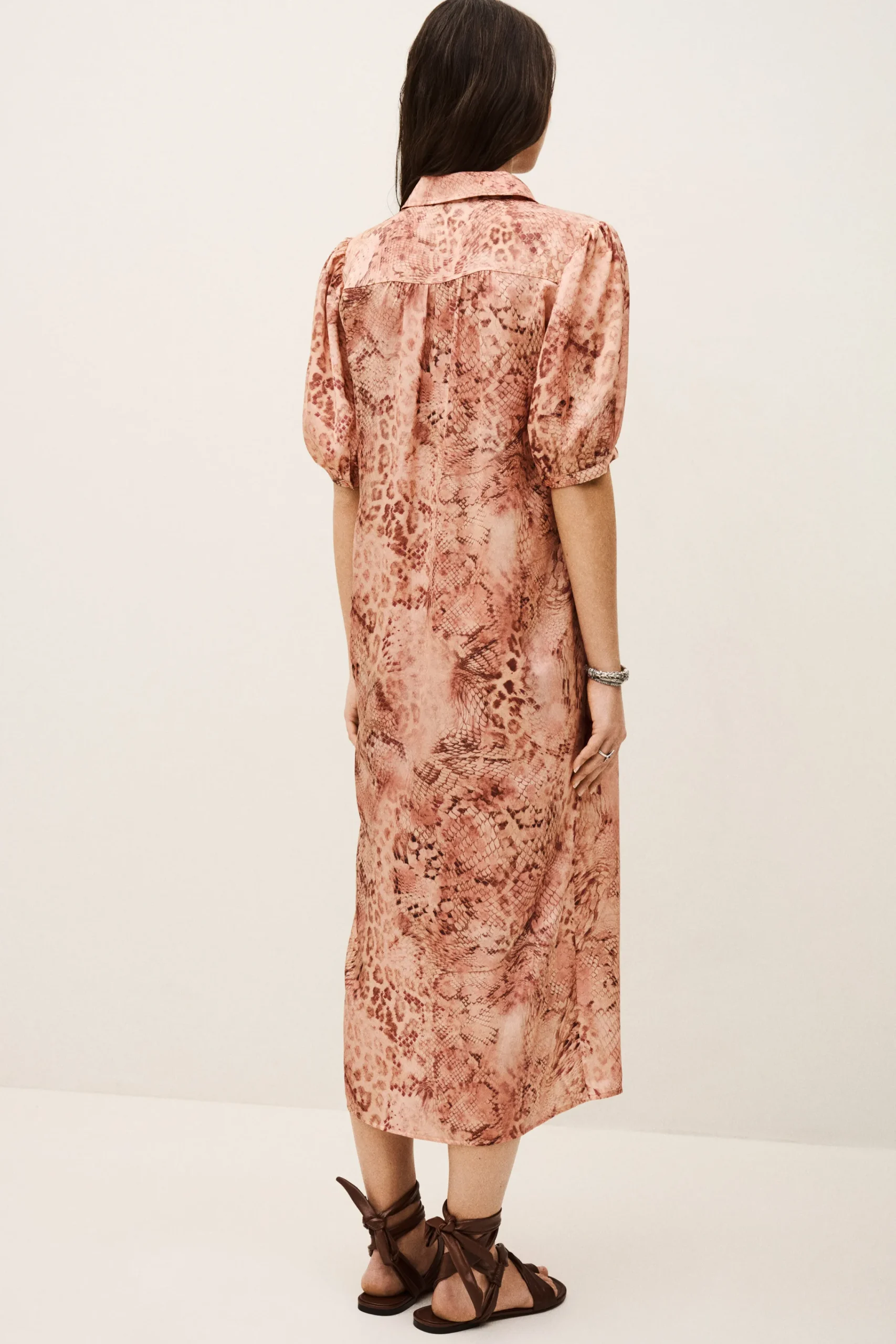 Ba&Sh CORMA robe chemise midi ROSE Outlet