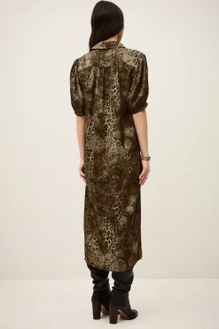 Ba&Sh CORMA robe chemise midi VERT Clearance