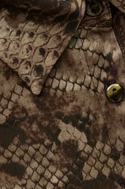 Ba&Sh CORNELIA chemise épaulée imprimée VERT Clearance