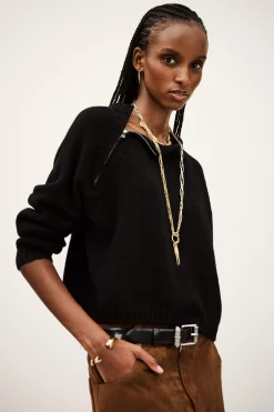 Ba&Sh CORVY pull en cachemire NOIR Discount