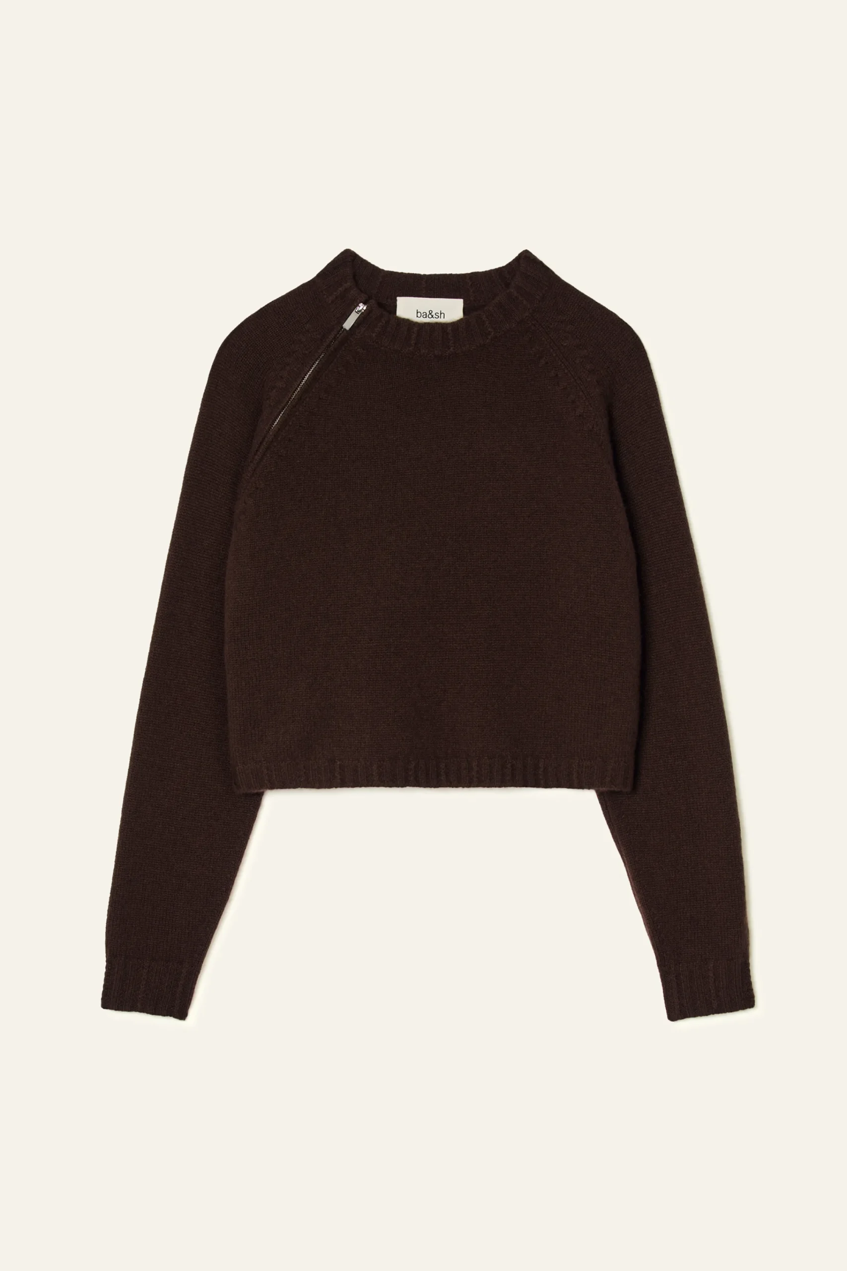 Ba&Sh CORVY pull manches longues MARRON New