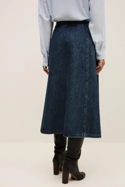 Ba&Sh COWIE jupe midi denim BLEU Outlet