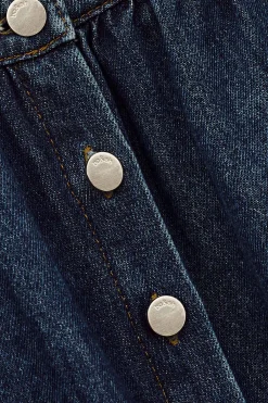 Ba&Sh COWIE jupe midi denim BLEU Outlet