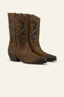 Ba&Sh CURTIS bottines daim MARRON Online