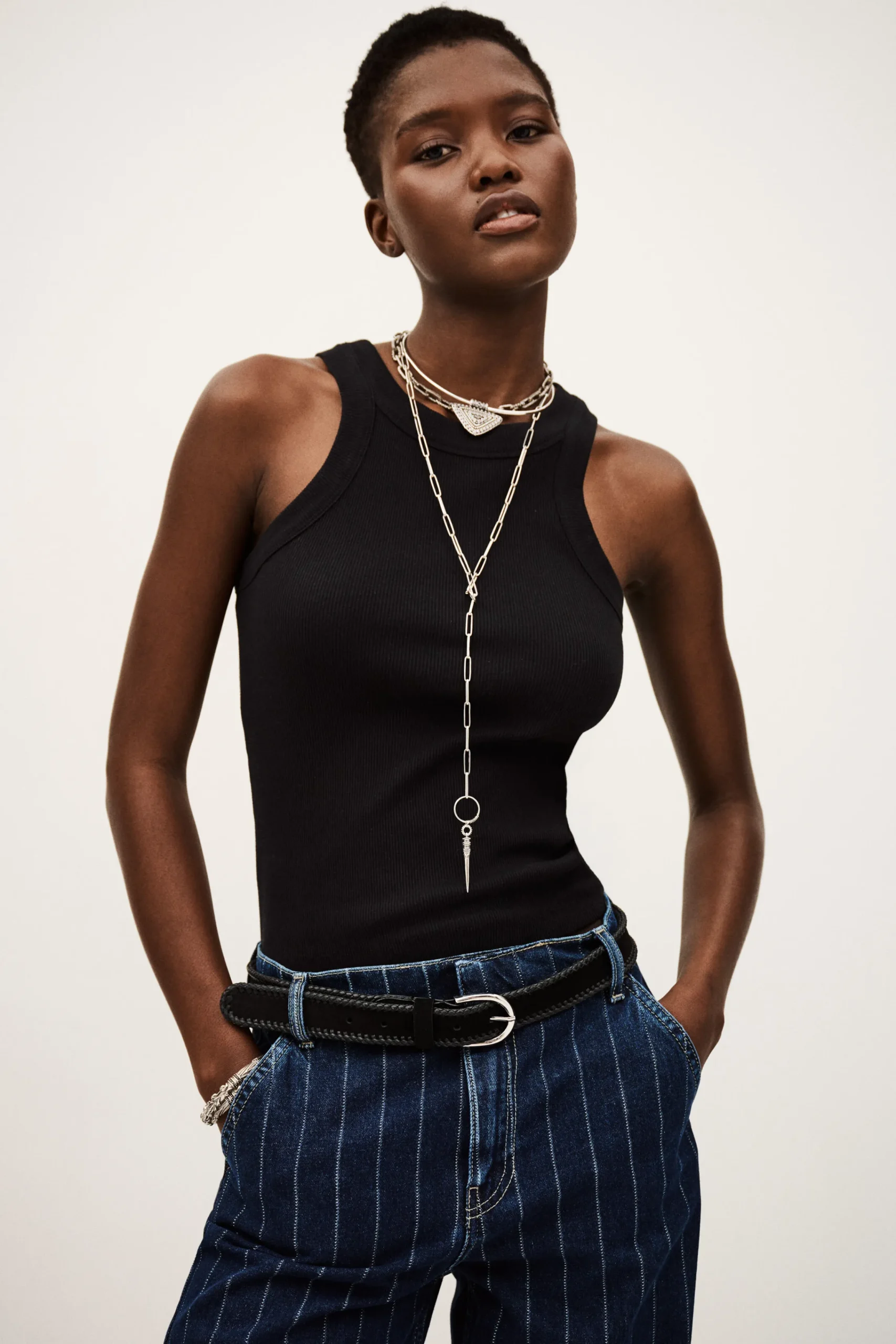 Ba&Sh CYNDA top sans manches GRIS Outlet