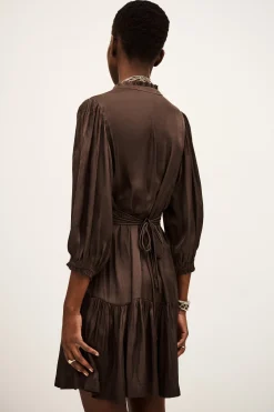 Ba&Sh CYRIALA robe courte MARRON Best