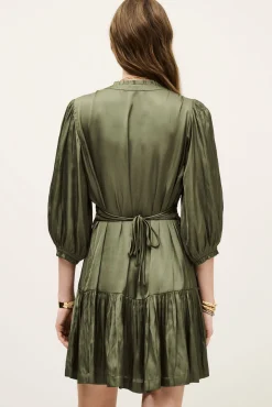 Ba&Sh CYRIALA robe courte VERT Best