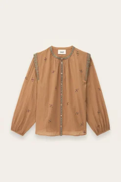 Ba&Sh DALILA chemise brodée BEIGE Discount