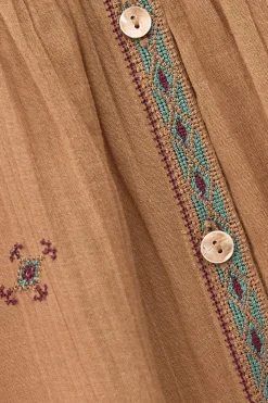 Ba&Sh DALILA chemise brodée BEIGE Discount