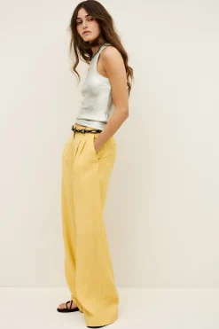 Ba&Sh DEANA pantalon droit JAUNE Hot