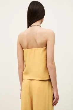 Ba&Sh DEBORAH top bustier JAUNE New
