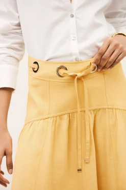 Ba&Sh DONIA jupe midi JAUNE