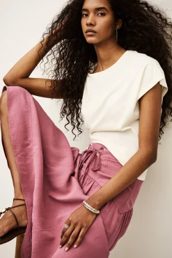 Ba&Sh DONIA jupe midi ROSE Sale