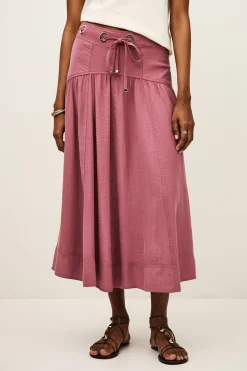 Ba&Sh DONIA jupe midi ROSE Sale